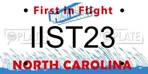 IIST23 North Carolina License Plate
