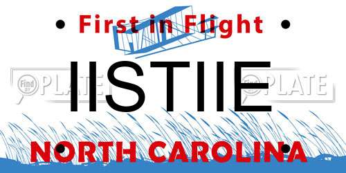 IISTIIE North Carolina License Plate