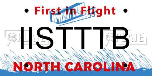 IISTTTB North Carolina License Plate