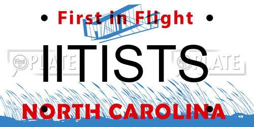IITISTS North Carolina License Plate