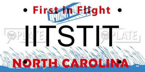 IITSTIT North Carolina License Plate