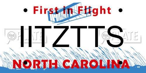 IITZTTS North Carolina License Plate