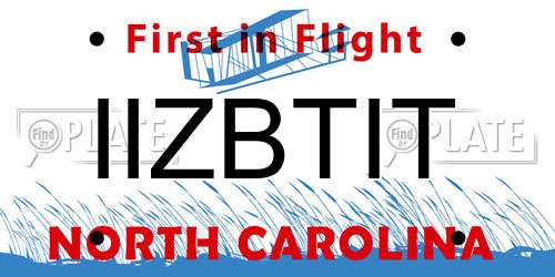 IIZBTIT North Carolina License Plate