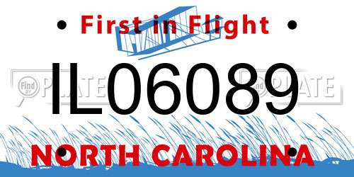 IL06089 North Carolina License Plate