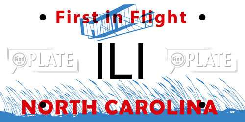 ILI North Carolina License Plate