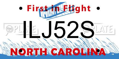 ILJ52S North Carolina License Plate