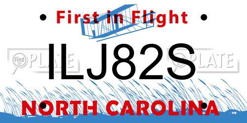 ILJ82S North Carolina License Plate