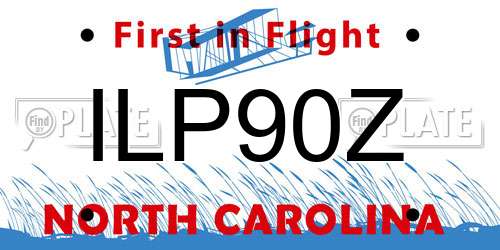 ILP90Z North Carolina License Plate