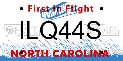 ILQ44S North Carolina License Plate