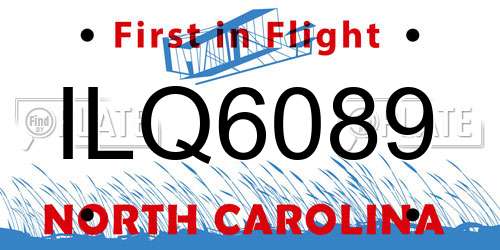 ILQ6089 North Carolina License Plate