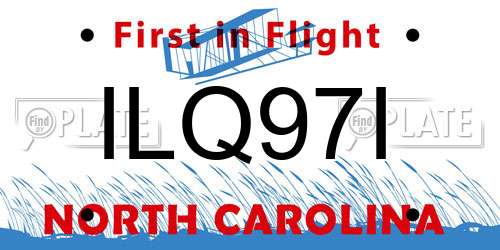 ILQ97I North Carolina License Plate