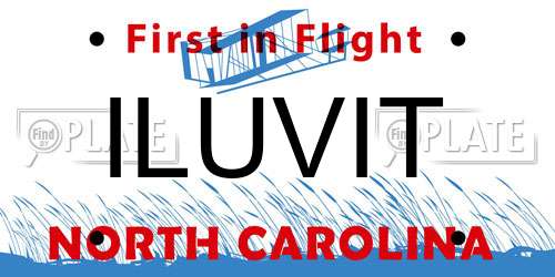 ILUVIT North Carolina License Plate