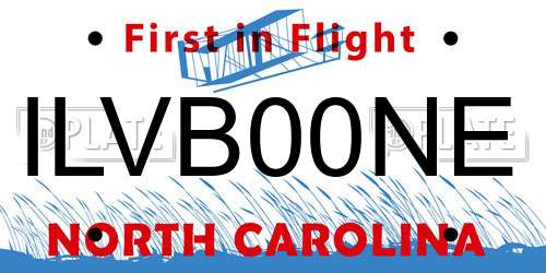 ILVB00NE North Carolina License Plate