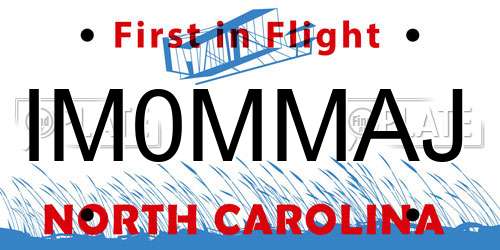 IM0MMAJ North Carolina License Plate