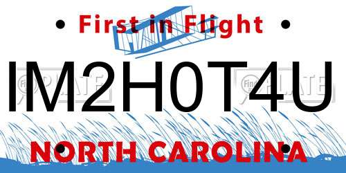 IM2H0T4U North Carolina License Plate