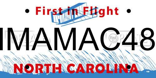 IMAMAC48 North Carolina License Plate