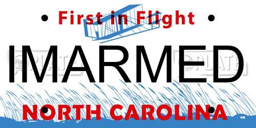 IMARMED North Carolina License Plate