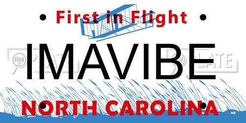 IMAVIBE North Carolina License Plate