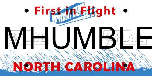 IMHUMBLE North Carolina License Plate
