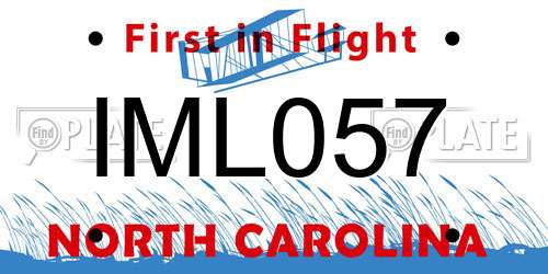 IML057 North Carolina License Plate