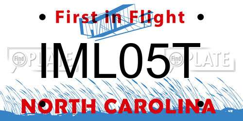 IML05T North Carolina License Plate