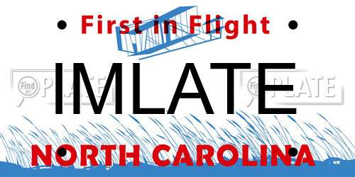 IMLATE North Carolina License Plate