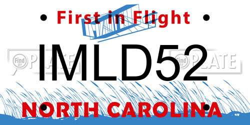 IMLD52 North Carolina License Plate