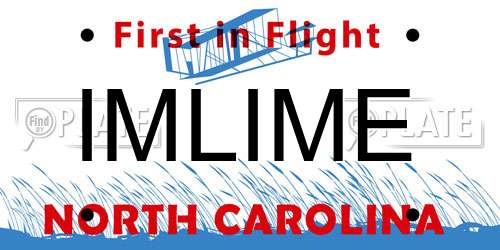 IMLIME North Carolina License Plate