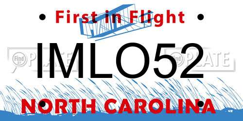IMLO52 North Carolina License Plate