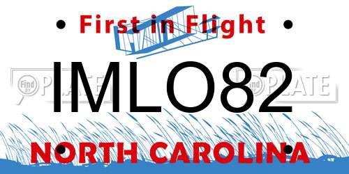IMLO82 North Carolina License Plate