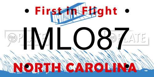 IMLO87 North Carolina License Plate