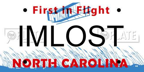 IMLOST North Carolina License Plate