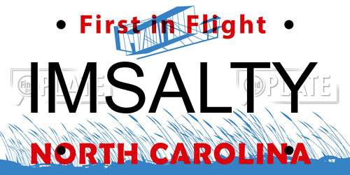 IMSALTY North Carolina License Plate