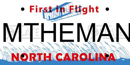 IMTHEMAN North Carolina License Plate