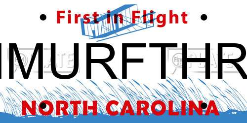 IMURFTHR North Carolina License Plate