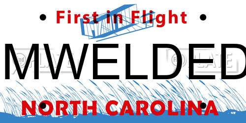 IMWELDED North Carolina License Plate