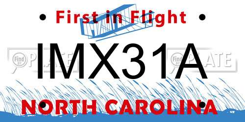 IMX31A North Carolina License Plate