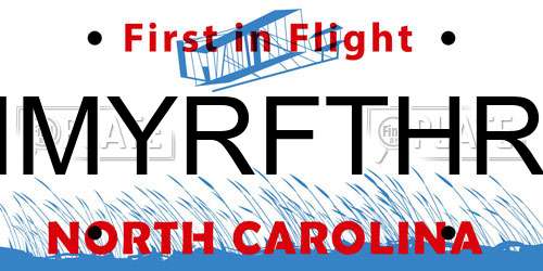 IMYRFTHR North Carolina License Plate