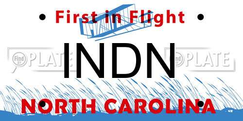 INDN North Carolina License Plate