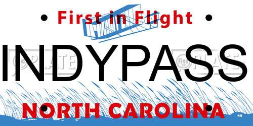 INDYPASS North Carolina License Plate