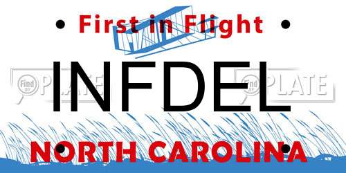INFDEL North Carolina License Plate