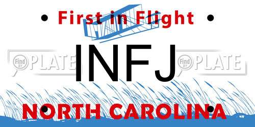 INFJ North Carolina License Plate
