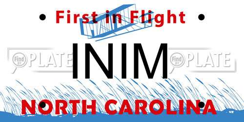 INIM North Carolina License Plate