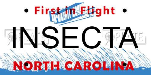 INSECTA North Carolina License Plate
