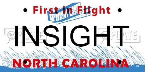 INSIGHT North Carolina License Plate