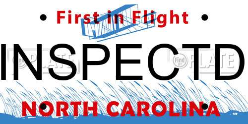 INSPECTD North Carolina License Plate