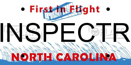 INSPECTR North Carolina License Plate