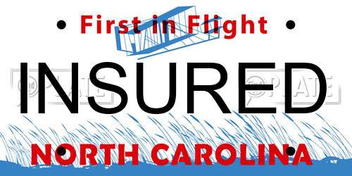 INSURED North Carolina License Plate