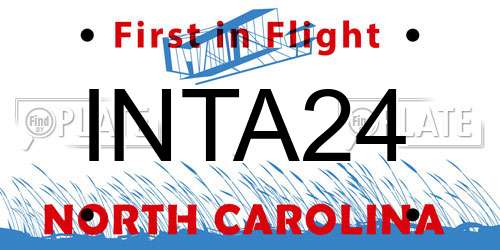 INTA24 North Carolina License Plate