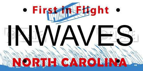 INWAVES North Carolina License Plate